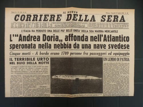 Corriere della sera 1956 - sera, 27/7/1956