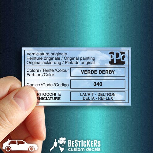 Adesivo vernice lancia delta - adesivo,