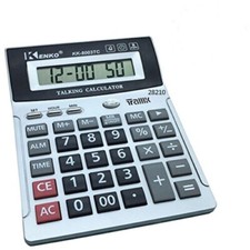 Calcolatrice parlante in italiano con money detector, sveglia ed orologio 