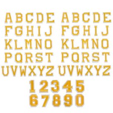 62 pezzi Toppe Lettere termoadesive per tessuto da stirare Set maiusco BC
