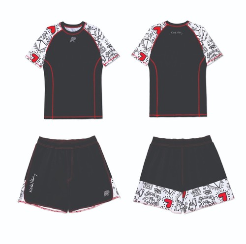 Rashguard albino preto - e,