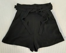 TERRANOVA Pantaloncini shorts leggeri nero fascia bianca ragazza donna tg. XS