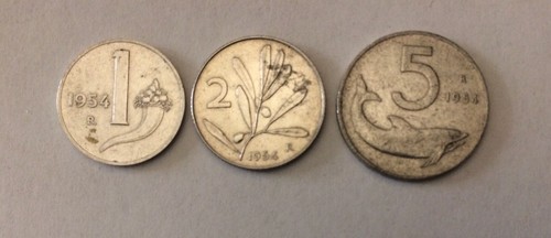 Serie monete lira lire - lira, 2