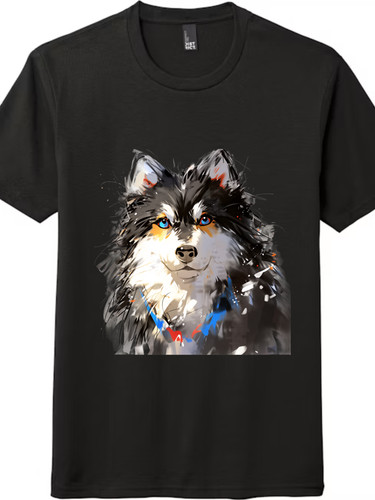 Artistic husky dog shirt - husky,