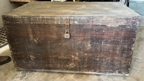 Antico baule legno - baule,