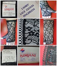 GUANTI NERI⚫️PIZZO vintage SENZA DITA❗cosplay burlesque❗lingerie❗️sexy❗️gothic❗️