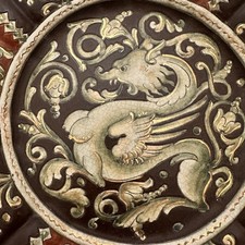 Grandi Piatti antichi Deruta Gialletti V.G  con Oro