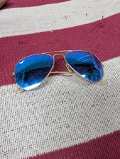 Occhiali da sole aviatore Ray Ban RB 3025 grandi metallo oro sfumato 112/17 55 14 3N
