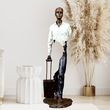 Statua viaggiatore bronzo 58