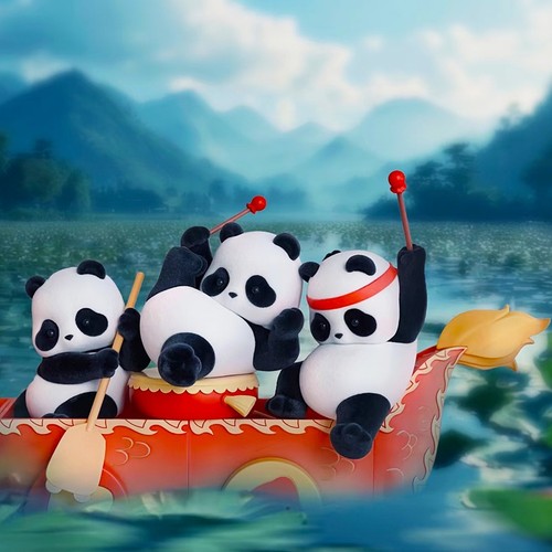 52kits panda roll dragon - panda, boat