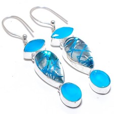 Quarzo rutilato blu, onice