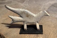 Antico bersaglio da galleria tiro in ghisa - uccellino volante - ottime condizioni