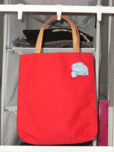 Stefanel borsa cotone rossa - stefanel,