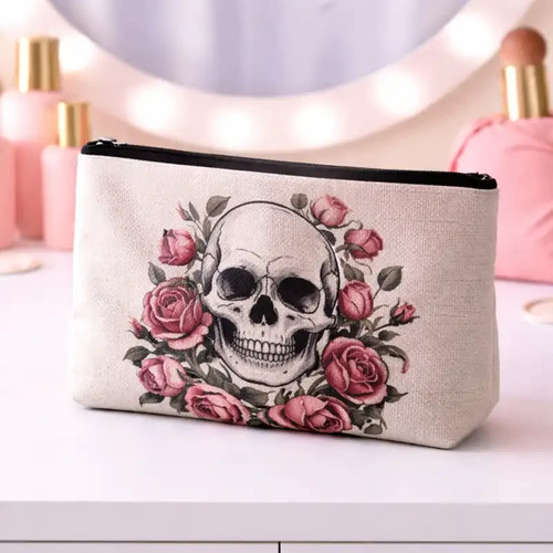 Pochette teschio rose rosa - teschio, e