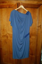 Luisa Viola - Vestito donna, Blu Avio, Poliestere elastene, tg 50, Come Nuovo