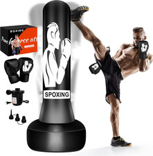 Sacco Da Boxe Con Supporto, 180 Cm, Autoportante, Robusta Attrezzatura Da Boxe p