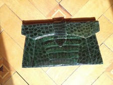 Borsa in coccodrillo verde
