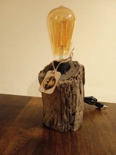 Lampada artigianale legno - lampada,