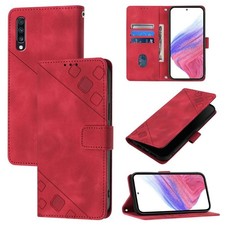 Custodia per telefono in pelle goffrata Skin Feel per Samsung Galaxy A70 / A70s