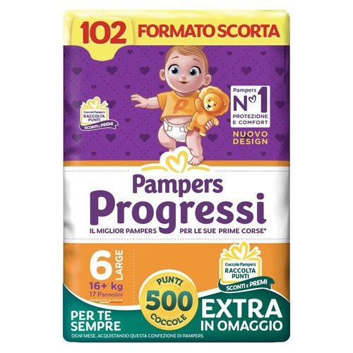 Pampers progressi taglia 6 - xl,,