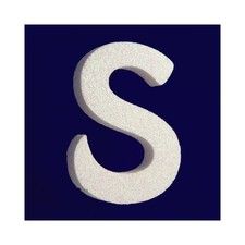 Lettera S in polistirolo per