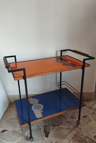 Carrello bar metalollo - legno, e