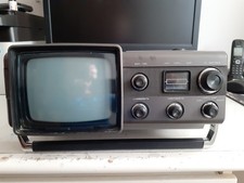 Mini TV vintage portatile con radio AM/FM - anni 70 - funzionante