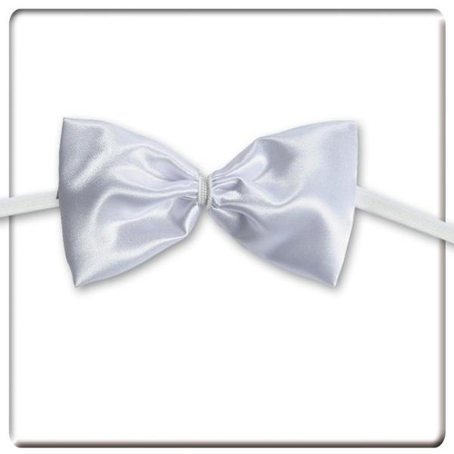 Papillon raso bianco - papillon, in