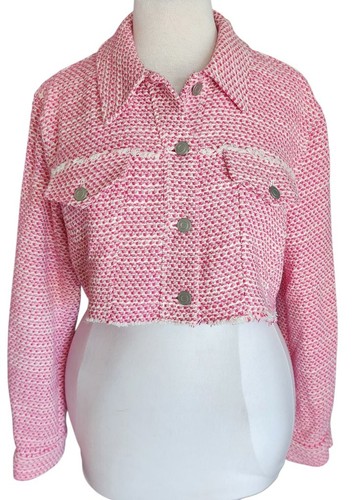 Giacca zara rosa bianco - giacca,