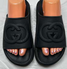 Gucci Black Rubber Logo