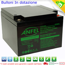 Batteria Ermetica Ricaricabile al Piombo 12V Volt 26Ah SERIE LONG LIFE ANFEL