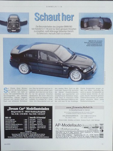 Bmw autoart un - bmw, 1-18