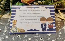 Prima Comunione Ringraziamento da tavolo fratelli