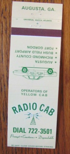 Taxi cab matchbook - matchbook, cover