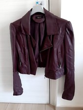 giubbotto bordeaux in ecopelle donna