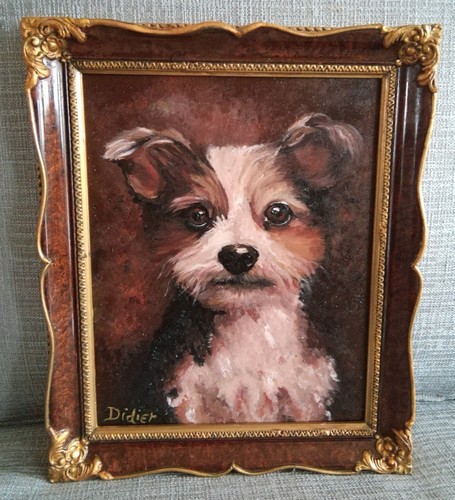 Dipinto olio ritratto cane - dipinto,