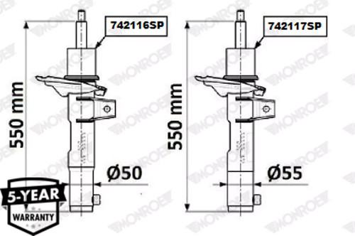 Ammortizzatore monroe 742116sp - ammortizzatore,