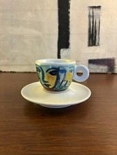 Tazza e piattino espresso Illy serie Art design di Sandro Chia Richard-Ginori, 1993