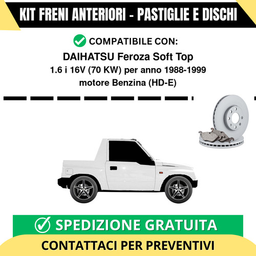 Kit freni anteriori daihatsu - freni,