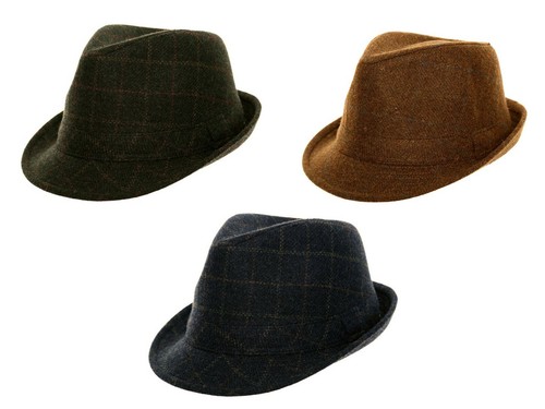 Cappello trilby adulti tweed - cappello,