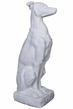 Scultura levriero bianco