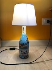 lampada da tavolo bottiglia santero venezia fatta a mano home made con paralume 
