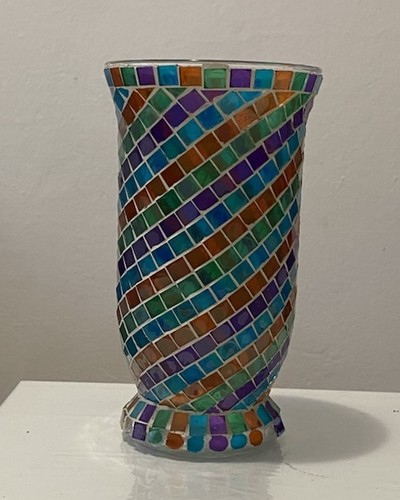 Vaso mosaico vetro - vaso,