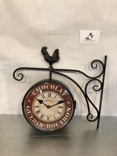 Orologio parete ferro arredamento vintage gallo le coq clock decorativo stile
