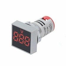 Voltmetro quadrato digitale da pannello - rosso - 2 pezzi