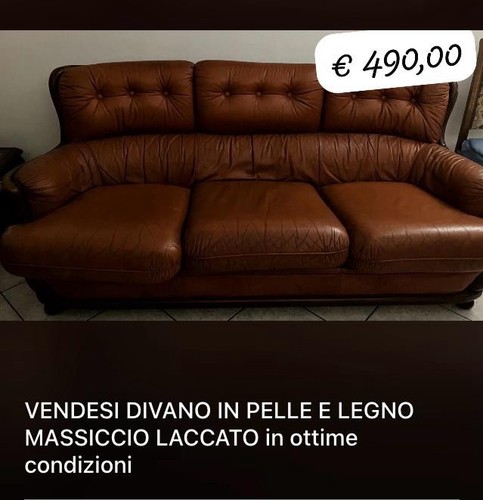 Divano pelle posti usato - divano,