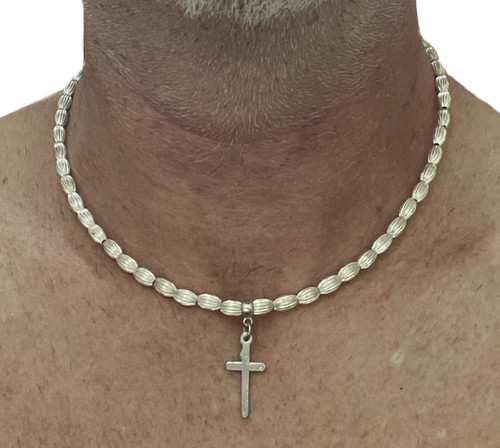 Collana rosario con - croce, da