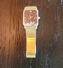 Pulsar Men's Gold Rectangular