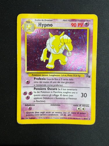 Pokemon hypno fossil rara - 8/62,
