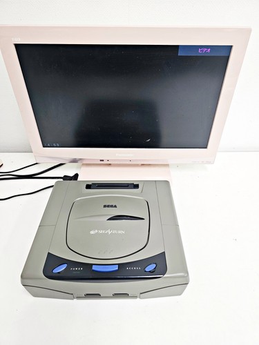 Console sega saturn grigia - console,
